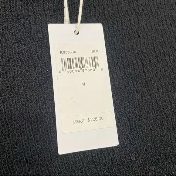 NWT Splendid Black Twist Front Loose Knit Top sz M - Picture 8 of 8